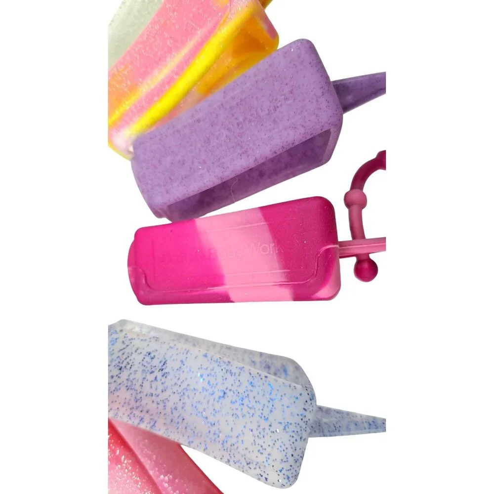 Bath & Body Works & Candy Theme Hand Sanitizer Holders Lot Of 10 Tootsie Glitter
